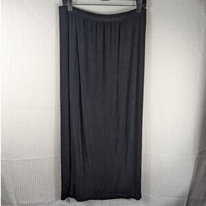Susan Lawrence Woman 2X Black Maxi Skirt Plus Size Stretch Acetate Spandex USA
